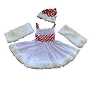 NWOT Womens Size M Candy Cane Holiday Costume Cosplay Lingerie Dressup